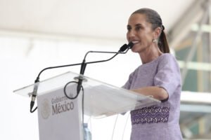 Sheinbaum resalta en Nuevo León avances en vivienda, tren y programas