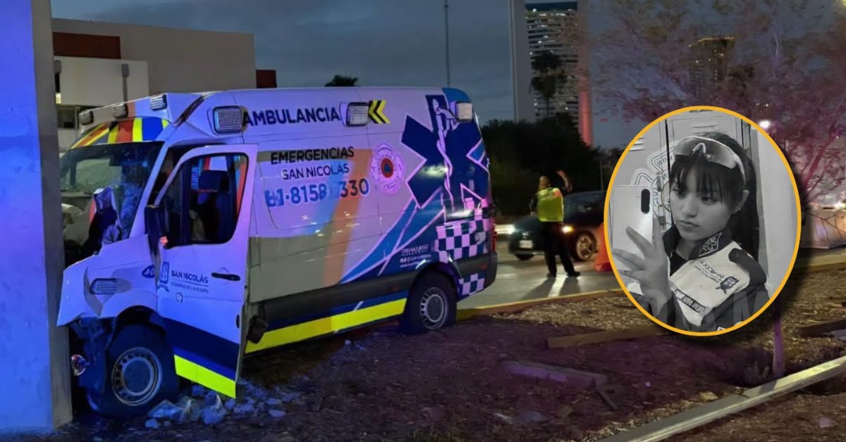 Fallece paramédica tras choque de una ambulancia en servicio en Nuevo León